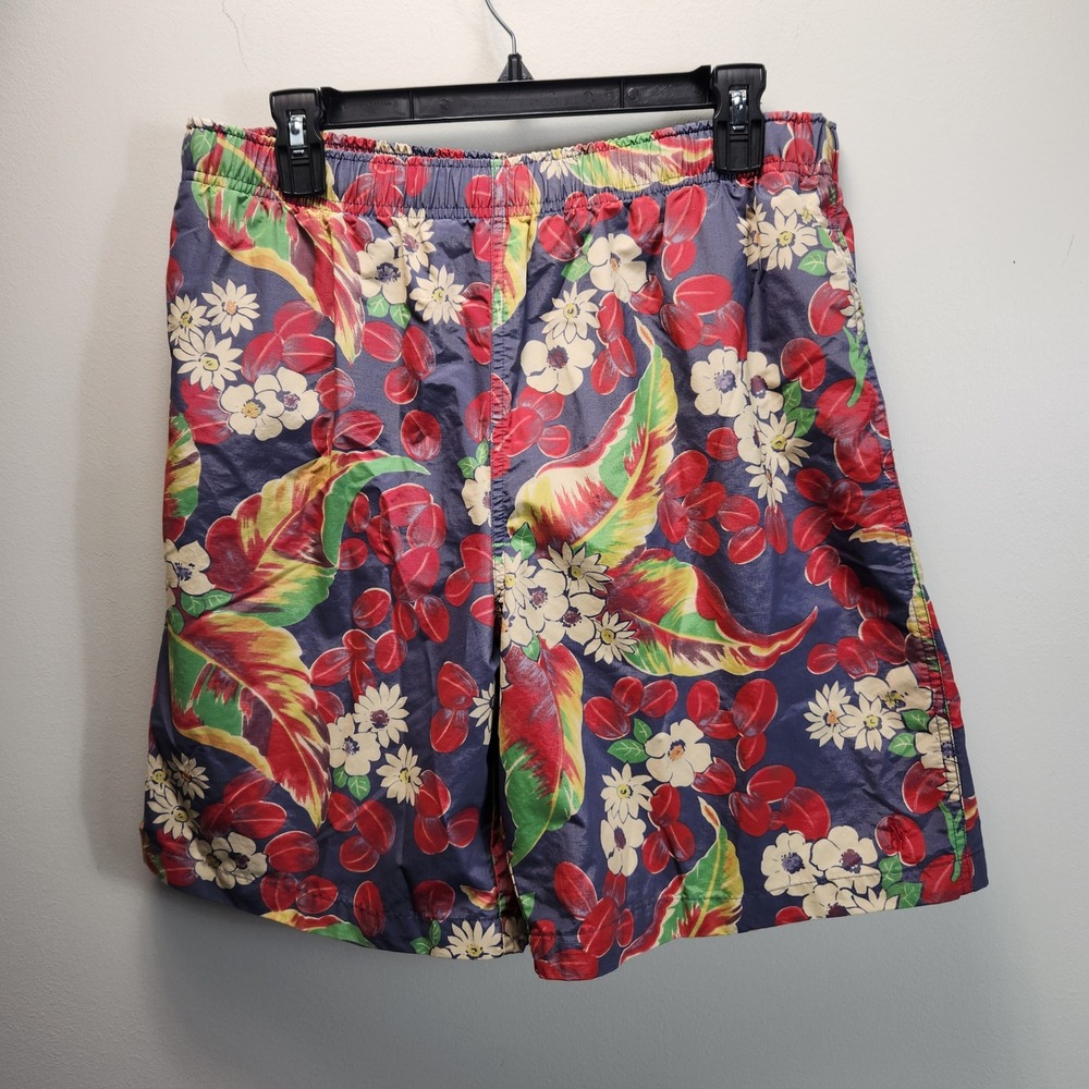Vintage Polo Sport Ralph Lauren Floral Swim Shorts Mens Large Tropical 90s